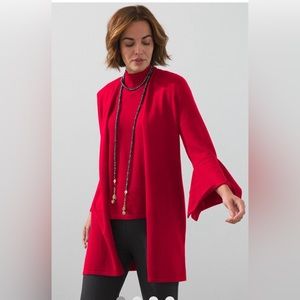 Chico's Drape Sleeve Cardigan Red Size 2/US L
